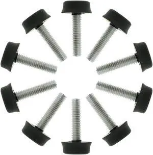 M6 x 24 x 18mm Furniture Glide Leveling Feet Floor Protector for Table Leg 10pcs