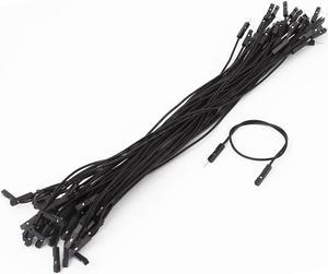 2.54mm Pitch Male to Female Breadboard Jumper Wire Cable Black 50pcs