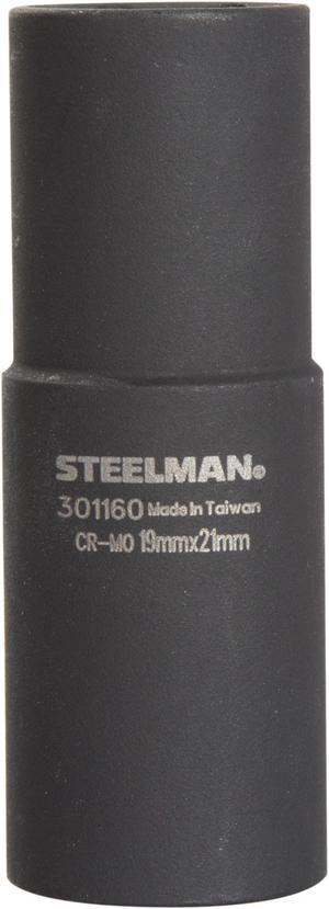 STEELMAN 301160 1/2-Inch Drive Impact Flip Socket, 19mm x 21mm