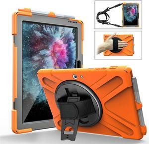 Werleo Surface Pro 6 Case Surface Pro Case 2017 Heavy Duty Full-Body Rugged Protective Case Cover with Kickstand Hand Strap for Microsoft Surface Pro 6 2018 / Surface Pro 5 2017 / Surface Pro 4 2015