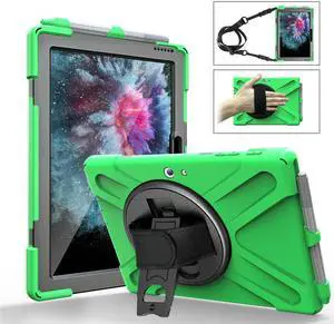 Werleo Surface Pro 6 Case Surface Pro Case 2017 Heavy Duty Full-Body Rugged Protective Case Cover with Kickstand Hand Strap for Microsoft Surface Pro 6 2018 / Surface Pro 5 2017 / Surface Pro 4 2015