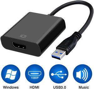 USB 3.0 to HDMI Adapter Werleo HD 1080P Video Graphics Cable Adapter Converter for HDTV TV Audio Video Adapter for Windows 7 8 10 PC [Not Support Mac/VISTA]