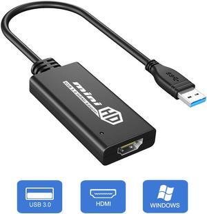 USB to HDMI Adapter USB 3.0 to HDMI Converter 1080P HD Display Audio Video Converter for Windows 7 8 10 Computer ONLY (NOT SUPPORT MAC/Linux/Vista)
