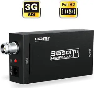 SDI to HDMI Converter Adapter WERLEO SDI HD-SDI 3G-SDI to HDMI 720p / 1080p Adapter Video Converter with Embedded Audio