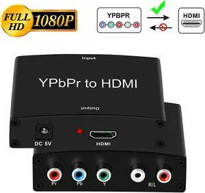 Component to HDMI Adapter YPbPr to HDMI Coverter + R/L Werleo Componet YPbPr to HDMI Converter Adapter Support 1080P Plug & Play