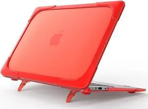 MacBook Air 13 Case Werleo Rubberized Matte Heavy Duty Shockproof Hard Plastic Protective Case Cover with Foldable Kickstand for Apple MacBook Air 13.3" inch Model A1369 A1466 Cover