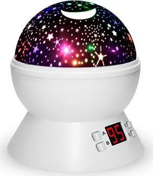 Night Lights for Kids Multiple Colors Rotating Star Projector with Timing Shutdown Function Night Light for Baby Boys and Girls