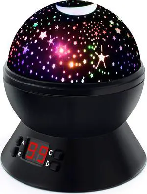 Night Lights for Kids Multiple Colors Rotating Star Projector with Timing Shutdown Function Night Light for Baby Boys and Girls
