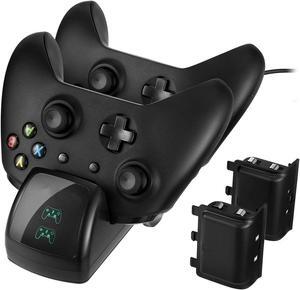 Xbox One Controller Dual Charger Controller Charging Stand Elite Controller Charging Station High Speed Docking for Xbox One / One S / One X with 2 Rechargeable Battery Packs
