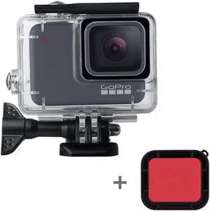 Werleo Waterproof Housing Shell for GoPro Hero 7 White / Silver 45M Diving Protective Housing Case with Red Filter and Bracket Accessories for Go Pro Hero 7 Action Camera