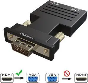 Werleo Active 1080P Female HDMI to VGA Male Converter Adapter Dongle with Audio Male VGA to HDMI Video Adapter for Laptop PC PS3 Xbox STB Blu-ray DVD TV Stick