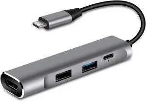 Werleo USB C Hub USB Type C 3.1 to 4K HDMI Adapter, USB-C to Multiport Dock HDMI / USB 3.0 / USB 2.0 / 80W USB C PD Port for MacBook / Pro  Dell XPS HP Spectre Lenovo Chromebook Galaxy S8 / S9