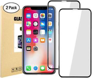 WERLEO HD iPhone X XS Screen Protector Full Screen Tempered Glass Screen Protector Film Edge to Edge Protection Screen Cover Saver Guard 3D 9H Hardness iPhone X / iPhone XS Black
