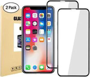 WERLEO HD iPhone XR Screen Protector Full Screen Tempered Glass Screen Protector Film 3D 9H Hardness Edge to Edge Protection Screen Cover Saver Guard for Apple iPhone XR 6.1in Black