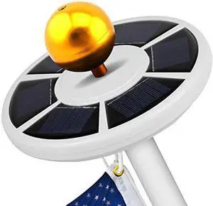 WERLEO Solar Flag Pole Lights 26 LED Weatherproof Flagpole Downlight Light for Most 15 to 25 Ft Flagpole Dusk to Dawn Auto On Off Night Lighting
