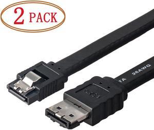 SATA Cable WERLEO SATA to ESATA Straight Cable For Hard Drive - 2pack ( 20 inch-Straight SATA-ESATA Black )