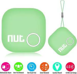 Smart Tag Nut 2 Bluetooth Anti-lost Tracker Key Finder Tracking Wallet Key Bag Pet Dog Tracer Locator Alarm Patch GPS Locator for iOS iPhone iPod iPad Android Green