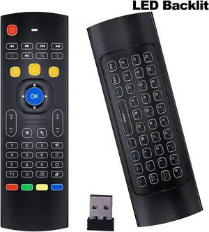Werleo Air Remote Mouse MX3 Pro 2.4G Backlit Kodi Remote Control Mini Wireless Keyboard & Infrared Remote Control Learning Best for Android Smart Tv Box HTPC IPTV PC Pad Xbox Raspberry pi 3