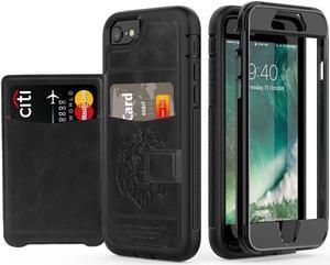 iPhone 6 7 8 Case Werleo Full-Body Heavy Duty Protection Case with a Dual Layer Wallet designlot & Kickstand for iPhone 6 7 8 4.7 Inch PC TPU and PU Leather 3 Layer Hybrid