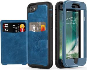 iPhone 6 7 8 Case Werleo Full-Body Heavy Duty Protection Case with a Dual Layer Wallet designlot & Kickstand for iPhone 6 7 8 4.7 Inch PC TPU and PU Leather 3 Layer Hybrid