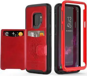 Galaxy S9 Wallet Case Samsung S9 Wallet Case with Card Holder Slots Shockproof Protective Case for Samsung Galaxy S9 5.8 inch (2018)