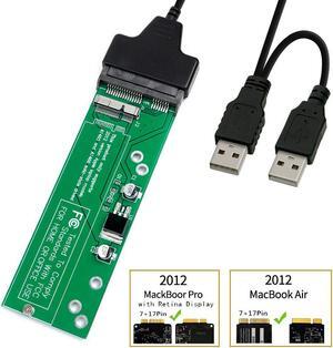 WERLEO SSD to SATA or USB Adapter Card for (2012 Year ONLY) MacBook Air with Cable, HDD Hard Disk Drive Converter Support Model A1465 A1466