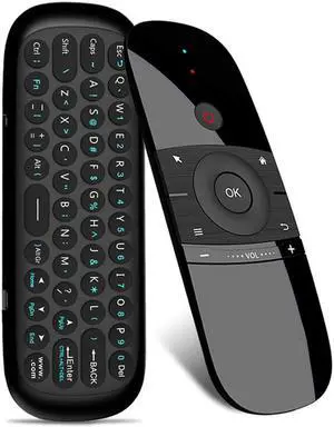 Werleo 2.4G Smart TV Wireless Keyboard Fly Mouse W1 Multifunctional Remote Control for Android TV Box / PC / Smart TV / Projector / HTPC / All-in-one PC / TV Black