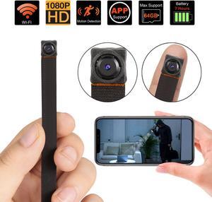 Mini Spy Camera WiFi Hidden Camera Wireless 1080P HD Monitoring Security Camera with Motion Detection Nanny Camera Cam for Home Office, Fit Indoor & Outdoor