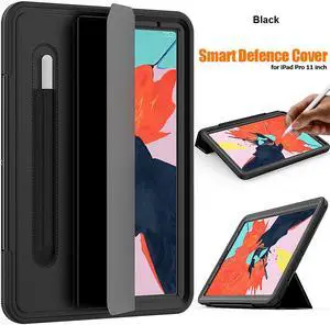iPad Pro 11" 2018 Case WERLEO Heavy Duty Three Layer Smart Protective Cover with Pencil Holder & Stand & Auto Sleep / Wake Function & Built-in Screen Protector for Apple iPad Pro 11" 2018
