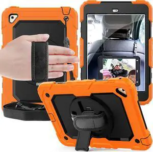Werleo for iPad Mini4 Shockpoof Case Three Layer Drop Protection Rugged Protective Heavy Duty iPad Mini 4 Cover with 360 Degree Swivel Stand / Hand Strap and Shoulder Strap for iPad Mini 4 Case
