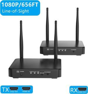 660FT 1080P Wireless HDMI Extender Kit Werleo 5G HDMI Wireless Transmitter and Receiver - Loop Out-IR Remote Streaming Full HD 3D Video Audio from PC Cable Netflix YouTube Xbox to HDTV Projector