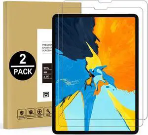 WERLEO iPad Pro 12.9'' Screen Protector 2018 HD Clear No Bubble Scratch Resistance Tempered Glass for iPad Pro 12.9 Inch Tablet 2018 (2-Pack)