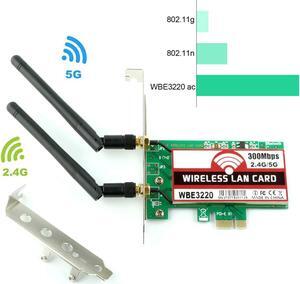 Wireless Network Card WiFi Adapter PCIe WiFi Card Werleo 3220 WiFi Card 5Ghz / 2.4Ghz Dual-Band WiFi Network Adapter Card Wireless Adapter for Desktop PC