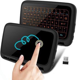 Mini Keyboard Touchpad Backlit 2.4G USB Wireless Touch Keyboard Mouse Rechargeable Remote Control for Windows Computer HTPC IPTV PC Laptop Raspberry Pi 3 Surface Pro Nvidia Shield TV