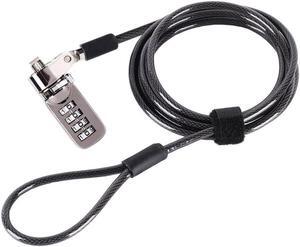 Portable Laptop Cable Lock Security Combination Lock Security Cable for Desktop Notebook and Projectors - 4 Digital Password Protections Anti-Theft