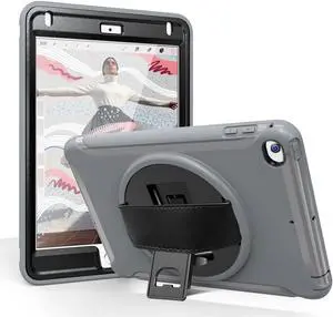 iPad Mini 5 Case iPad Mini 4 Case Cover Full Body Shockproof Protective Cover for Apple iPad Mini 5th iPad Mini 4th Generation with 360 Rotating Stand & Hand Strap