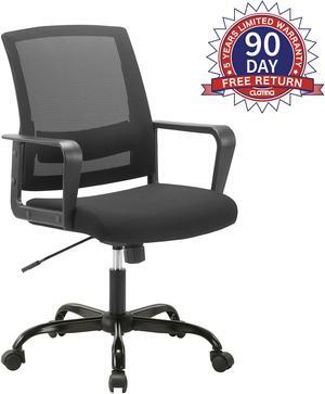 CLATINA Ergonomic Rolling Mesh Desk Chair with Executive Lumbar Support and Adjustable Swivel Design for Home Office Computer BIFMA Certified Black