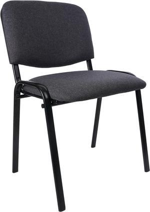 CLATINA Waiting Room Chairs Fabric Stackable Chairs Metal Frame with Lumbar Support and Thickened Seat Cushion for Waiting Conference Room 1 Pack
