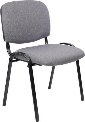 CLATINA Waiting Room Chairs Fabric Stackable Chair Metal Frame with Lumbar Support and Thickened Seat Cushion for Waiting Conference Room Guest Chairs 1 Pack