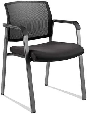 CLATINA Office Reception Chairs with Ergonomic Lumber Support and Mesh Guest Chair for Office Waiting Room, Black