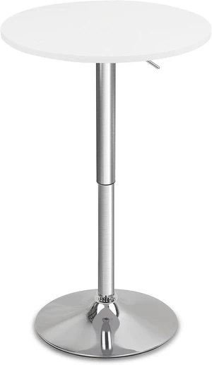 CLATINA Round Bar Pub Table, 26"-36" Height Adjustable Bistro Tables with Gold Base, 360°Swivel High Top Cocktail Table for Home Kitchen Party Drink Restaurant Wedding Cafe Office Reception,Silver CLATINA Round Bar Pub Table, 26"-36" Height Adjustable Bistro Tables with Gold Base, 360°Swivel High Top Cocktail Table for Home Kitchen Party Drink Restaurant Wedding Cafe Office Reception,Silver