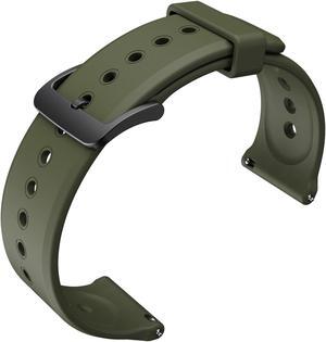 Mobvoi Ticwatch Pro 5 Smartwatch Band Replacement 24mm Width Silicone Watch Strap Quick Release Genuine Watch Band Only for Pro 5 Watch, Jungle Green