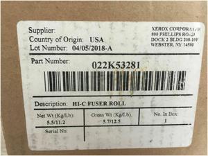 Xerox 6100,6115,6135,6155,6180 Hi-c Fuser Roll (22K53281)