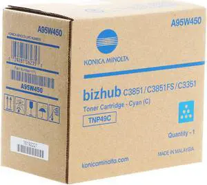 Konica Minolta TNP-49C Cyan Toner Cartridge (A95W430)