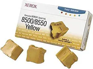 Xerox Phaser 8500, 8550 Standard Yield, Yellow Solid Ink Cartridge, 3/Pack (108R671)