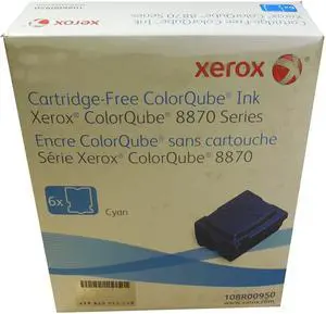 Xerox ColorQube 8870, 8880 Cyan Solid Ink Cartridges (6 Sticks) 108R950
