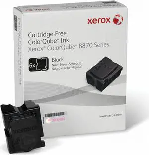 Xerox ColorQube 8870, 8880 Solid Ink Black Cartridges (6 Sticks) 108R953