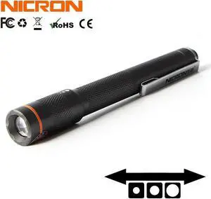 NICRON Flashlight 1W 2xAAA Color Match Penligh 120LM 61M Beam Distance Waterproof IP65 Mini Home Torch Lamp B22 For Maintenance