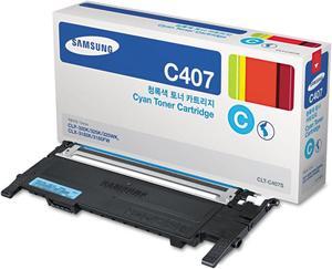 Cyan Toner Cartridge for Samsung CLT-C407S CLP-320, CLP-320N, CLP-325, CLP-325W, CLX-3180, CLX-3185, CLX-3185FN, CLX-3185FW, CLX-3185N, Genuine Samsung Brand