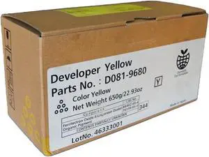 Ricoh D0819680 Yellow Developer (450k) for AFICIO GSA MP C6501/MP C7501/MP C6501SP/C7501SP MP